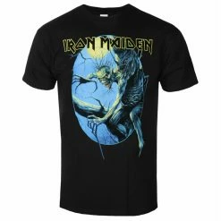 Men's T-shirt Iron Maiden - FOTD Oval Eddie Moon - Black - ROCK OFF
