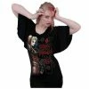 Women's T-shirt SPIRAL - Harley Quinn - EMBRACE MADNESS Black