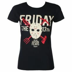 Film T-shirt Women's Friday The 13th - DAY OF FEAR - PLASTIC HEAD