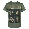 Men's T-shirt LED ZEPPELIN - GOLD SYMBOLS & BLACK SQUARES -Cheap Gothic & Punk Shop 112508 aaw005