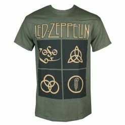 Men's T-shirt LED ZEPPELIN - GOLD SYMBOLS & BLACK SQUARES