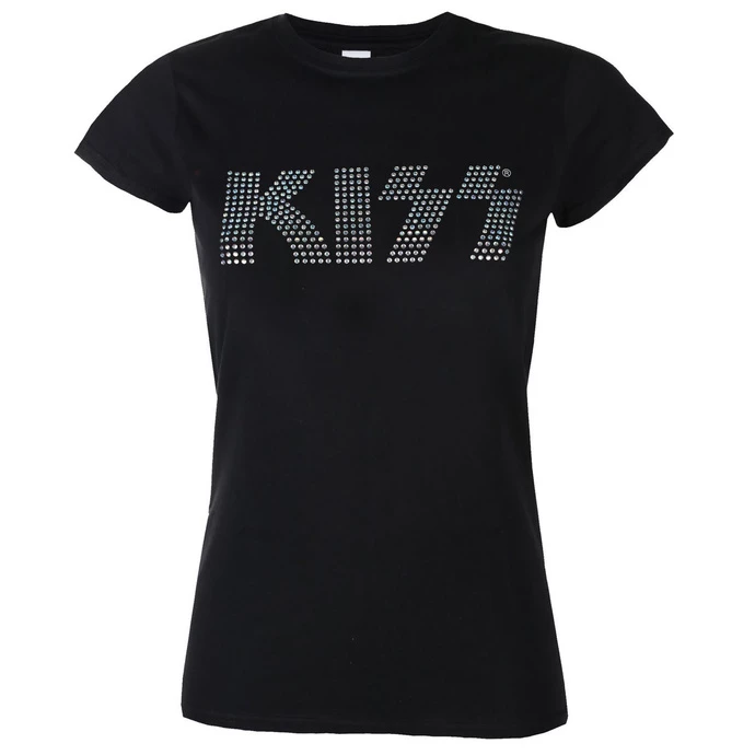 T-shirt Metal Women's Kiss - Logo Diamante - ROCK OFF 3 T-shirt Metal Women's Kiss - Logo Diamante - ROCK OFF