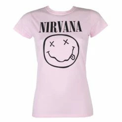 T-shirt Metal Women's Nirvana - SMILEY - PLASTIC HEAD