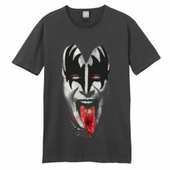T-shirt Metal Men's Kiss - DEMON FACE - AMPLIFIED