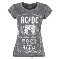 Metal T-Shirt Women's AC-DC - Cannon Swig - ROCK OFF