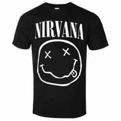Men's T-shirt Nirvana - White Smiley - ROCK OFF
