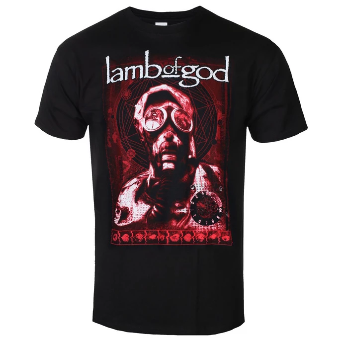 Men's T-shirt Lamb Of God - Gas Mask Waves - ROCK OFF 3 Men's T-shirt Lamb Of God - Gas Mask Waves - ROCK OFF