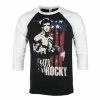Men's T-shirt With 3/4 Sleeves Rocky - American Flag - Baseball - White-Black - HYBRIS -Cheap Gothic & Punk Shop 122531 015