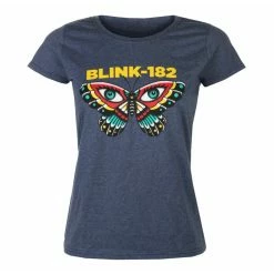 Women's T-shirt Blink 182 - Butterfly - Heather Navy