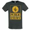 Men's T-shirt PUBLIC ENEMY - YELLOW FIGHT THE POWER - CHARCOAL - AMPLIFIED -Cheap Gothic & Punk Shop 124981 d