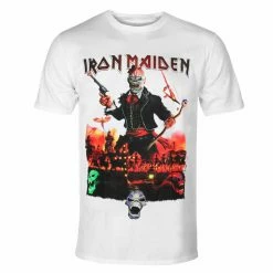 Men's T-shirt Iron Maiden - LOTB Live In Mexico City - White - ROCK OFF