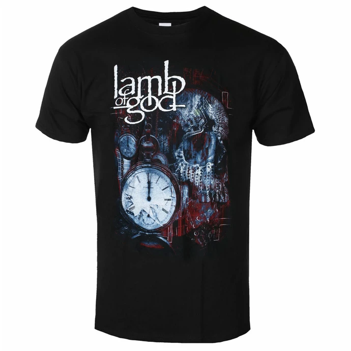 Men's T-shirt Lamb Of God - Circuitry Skull Recolor - Black - ROCK OFF 3 Men's T-shirt Lamb Of God - Circuitry Skull Recolor - Black - ROCK OFF
