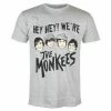 Men's T-shirt Monkees - Hey Hey! - GREY - ROCK OFF