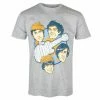 Men's T-shirt Monkees - Vinyl Heads - GREY - ROCK OFF -Cheap Gothic & Punk Shop 126236 wa003