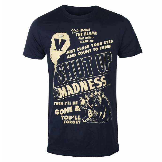 Men's T-shirt Madness - Shut Up NAVY - ROCK OFF 3 Men's T-shirt Madness - Shut Up NAVY - ROCK OFF