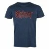 Men's T-shirt Slipknot - Logo Snow Wash NAVY - ROCK OFF -Cheap Gothic & Punk Shop 126271 wa006