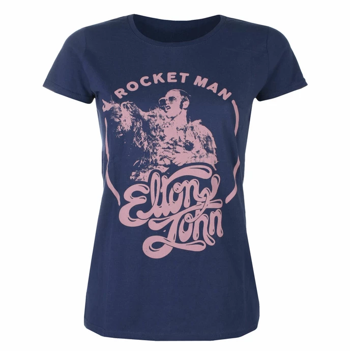 Women's T-shirt Elton John - Rocketman Circle Point NAVY - ROCK OFF 3 Women's T-shirt Elton John - Rocketman Circle Point NAVY - ROCK OFF