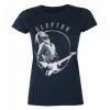 Women's T-shirt Eric Clapton - Vintage Photo NAVY TS - ROCK OFF 2 Women's T-shirt Eric Clapton - Vintage Photo NAVY TS - ROCK OFF -Cheap Gothic & Punk Shop 126290 aaw016