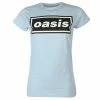 Women's T-shirt Oasis - Decca Logo Sky Blue 1 Women's T-shirt Oasis - Decca Logo Sky Blue -Cheap Gothic & Punk Shop 126461 ae008