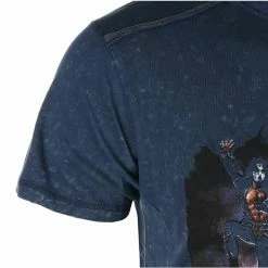 Men's T-shirt KISS - Destroyer - Snow Wash NAVY - ROCK OFF -Cheap Gothic & Punk Shop 128633 a018