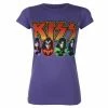 Women's T-shirt Kiss - Logo, Faces & Icons - PURPLE - ROCK OFF -Cheap Gothic & Punk Shop 128659 003