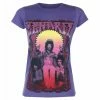 Jimi Hendrix - Karl Ferris Wheel - PURPLE - ROCK OFF Women's T-shirt -Cheap Gothic & Punk Shop 128662 005