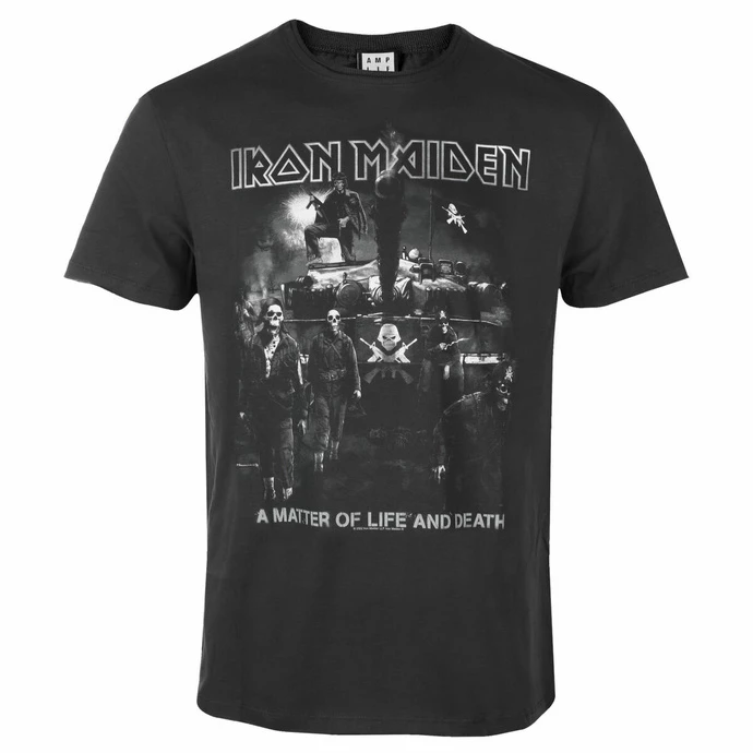 Men's T-shirt IRON MAIDEN - MATUTER OF LIFE STEED DEATH - Charcoal - AMPLIFIED 3 Men's T-shirt IRON MAIDEN - MATUTER OF LIFE STEED DEATH - Charcoal - AMPLIFIED
