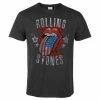 Men's T-shirt THE ROLLING STONES - 1975 TOUR - Charcoal - AMPLIFIED -Cheap Gothic & Punk Shop 129060 sa003