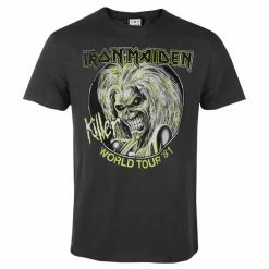 Men's T-shirt IRON MAIDEN - KILLERS WORLD TOUR - Charcoal - AMPLIFIED
