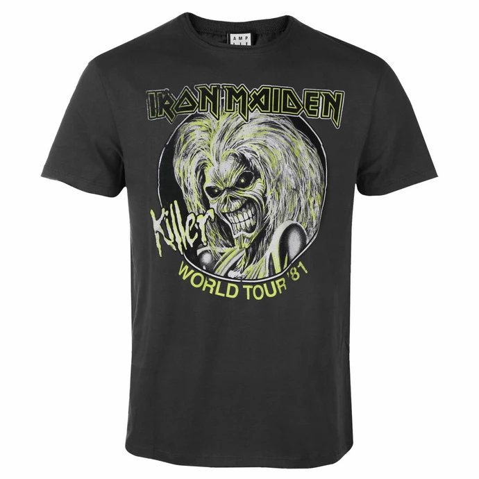 Men's T-shirt IRON MAIDEN - KILLERS WORLD TOUR - Charcoal - AMPLIFIED 3 Men's T-shirt IRON MAIDEN - KILLERS WORLD TOUR - Charcoal - AMPLIFIED