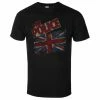 Men's T-shirt Police - Vtge Flag - Black - ROCK OFF -Cheap Gothic & Punk Shop 129664 w016