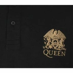 Men's T-shirt Queen - Crest Logo - Black POLO - ROCK OFF 13 Men's T-shirt Queen - Crest Logo - Black POLO - ROCK OFF -Cheap Gothic & Punk Shop 129725 we020