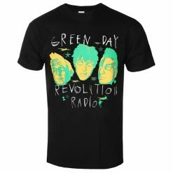 Men's T-shirt Green Day - Scribble Mask - Black - ROCK OFF