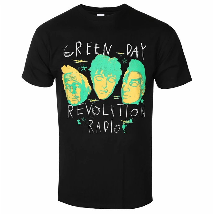 Men's T-shirt Green Day - Scribble Mask - Black - ROCK OFF 3 Men's T-shirt Green Day - Scribble Mask - Black - ROCK OFF