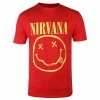 Men's T-shirt Nirvana - Yellow Smiley - RED - ROCK OFF 1 Men's T-shirt Nirvana - Yellow Smiley - RED - ROCK OFF -Cheap Gothic & Punk Shop 130205 saw005