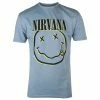 Men's T-shirt Nirvana - Inverse Smiley - BLUE - ROCK OFF