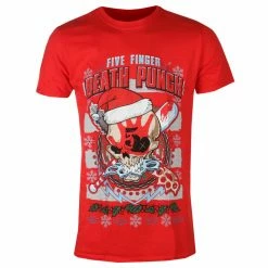 Men's T-shirt Five Finger Death Punch - Zombie Kill Xmas - RED - ROCK OFF