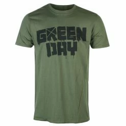 Men's T-shirt GREEN DAY - LOGO - 21ST CENTURY BREAKDOWN - GREEN - PLASTIC HEAD