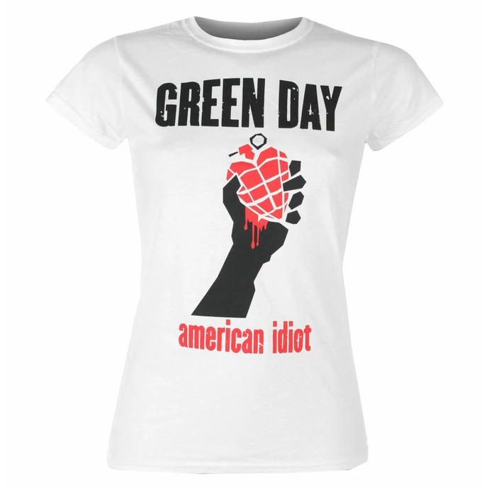 Women's T-shirt GREEN DAY - AMERICAN IDIOT HEART - WHITE - PLASTIC HEAD 3 Women's T-shirt GREEN DAY - AMERICAN IDIOT HEART - WHITE - PLASTIC HEAD