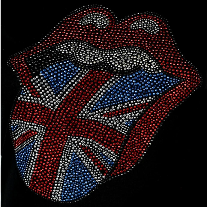 Women's T-shirt Rolling Stones - Classic UK Rhinestones - Black - ROCK OFF 4 Women's T-shirt Rolling Stones - Classic UK Rhinestones - Black - ROCK OFF - Image 2