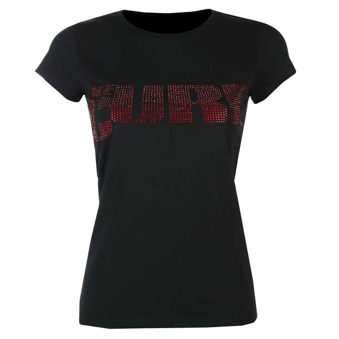 Women's T-shirt Cure - Diamante Logo - BLACK - ROCK OFF 3 Women's T-shirt Cure - Diamante Logo - BLACK - ROCK OFF