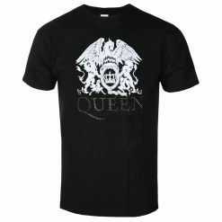 Men's T-shirt Queen - Crest Diamante Logo - BLACK - ROCK OFF