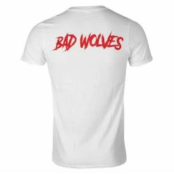 Men's T-shirt Bad Wolves - Dear Monsters Eye & Logo - WHITE - ROCK OFF -Cheap Gothic & Punk Shop 666 024