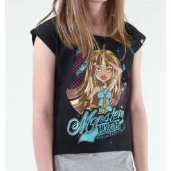 T-shirt For Girls TV MANIA - Monster High - Black -Cheap Gothic & Punk Shop 76530 3