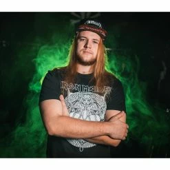 Men's T-shirt Iron Maiden - Samurai Graphic - White BL - ROCK OFF -Cheap Gothic & Punk Shop BI8A5695 Edit