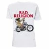 Men's T-shirt Bad Religion - American Jesus -White Heavy -Cheap Gothic & Punk Shop Bad Religion American Jesus White Tee Visual RTBADTSWAME