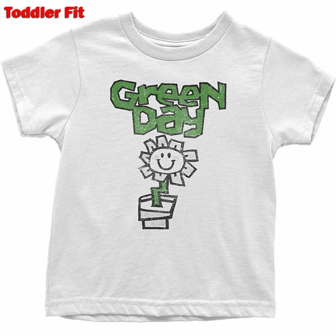 Children's T-shirt Green Day - Flower - WHT - ROCK OFF 3 Children's T-shirt Green Day - Flower - WHT - ROCK OFF