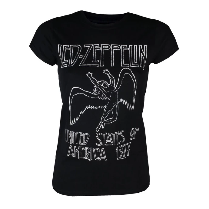 T-shirt Metal Women's Led Zeppelin - USA 1977 - NNM 3 T-shirt Metal Women's Led Zeppelin - USA 1977 - NNM
