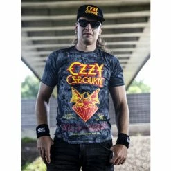 Men's T-shirt DIAMOND X OZZY OSBOURNE - Diary Of A Madman Crystal Wash - Black -Cheap Gothic & Punk Shop IMG 4555