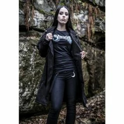 Women's T-shirt Ghost - Blue/Grey Keyline Logo Skinny - ROCK OFF -Cheap Gothic & Punk Shop IMG 8499